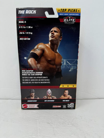 WWE The Rock Elite Collection Top Picks Series Wrestling Action Figure Mattel