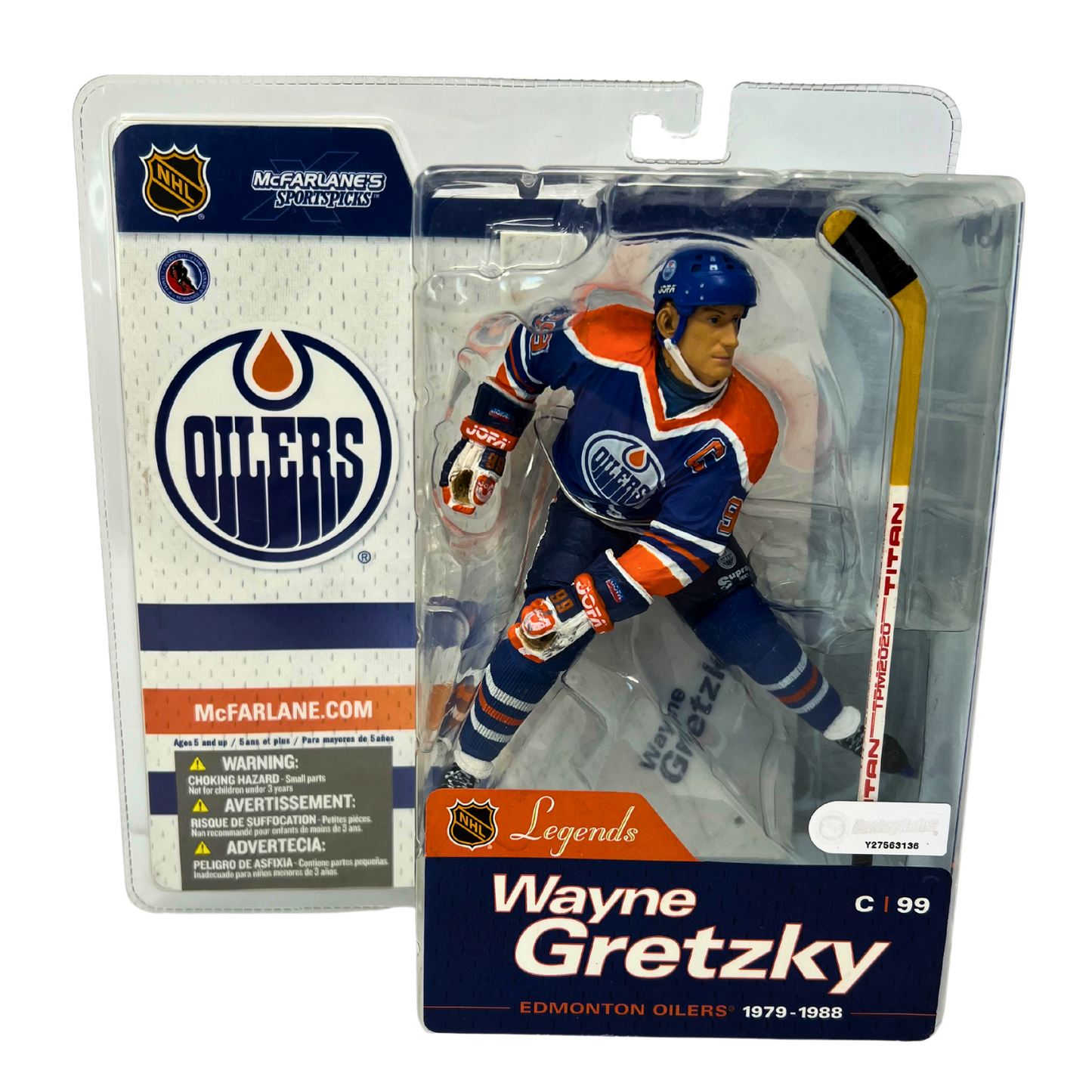 Mcfarlane NHL Wayne Gretzky Edmonton Oilers Blue Jersey Legends Series 1 Figure