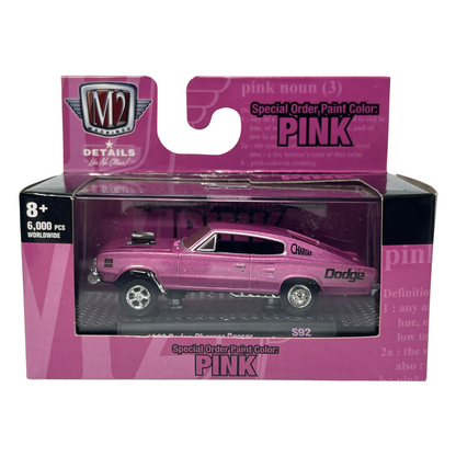 M2 Machines Pink 1966 Dodge Charger Gasser 1:64 Diecast