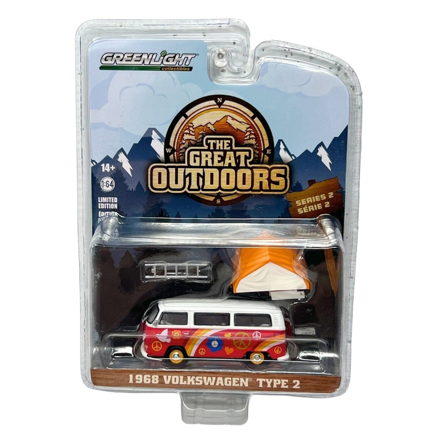 Greenlight The Great Outdoors 1968 Volkswagen Type 2 1:64 Diecast