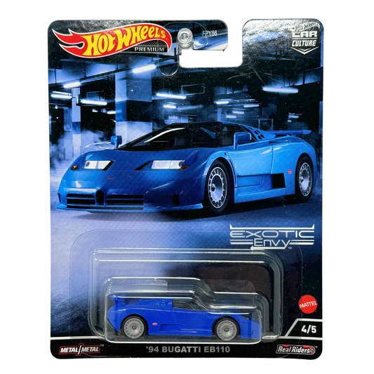 Hot Wheels Premium Exotic Envy 1994 Bugatti EB110 1:64 Diecast