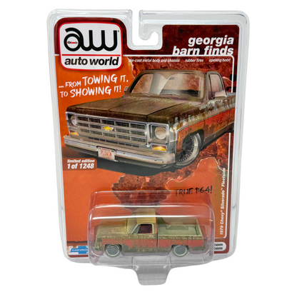 Auto World Georgia Barn Finds 1979 Chevy Silverado Fleetside Rusty 1:64 Diecast