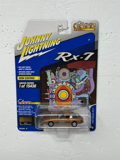 Johnny Lightning Classic Gold 1981 Mazda RX-7 1:64 Diecast Version B