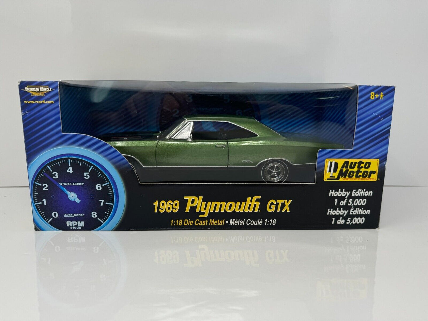 Ertl American Muscle Auto Meter 1969 Plymouth GTX Hobby Edition 1:18 Diecast