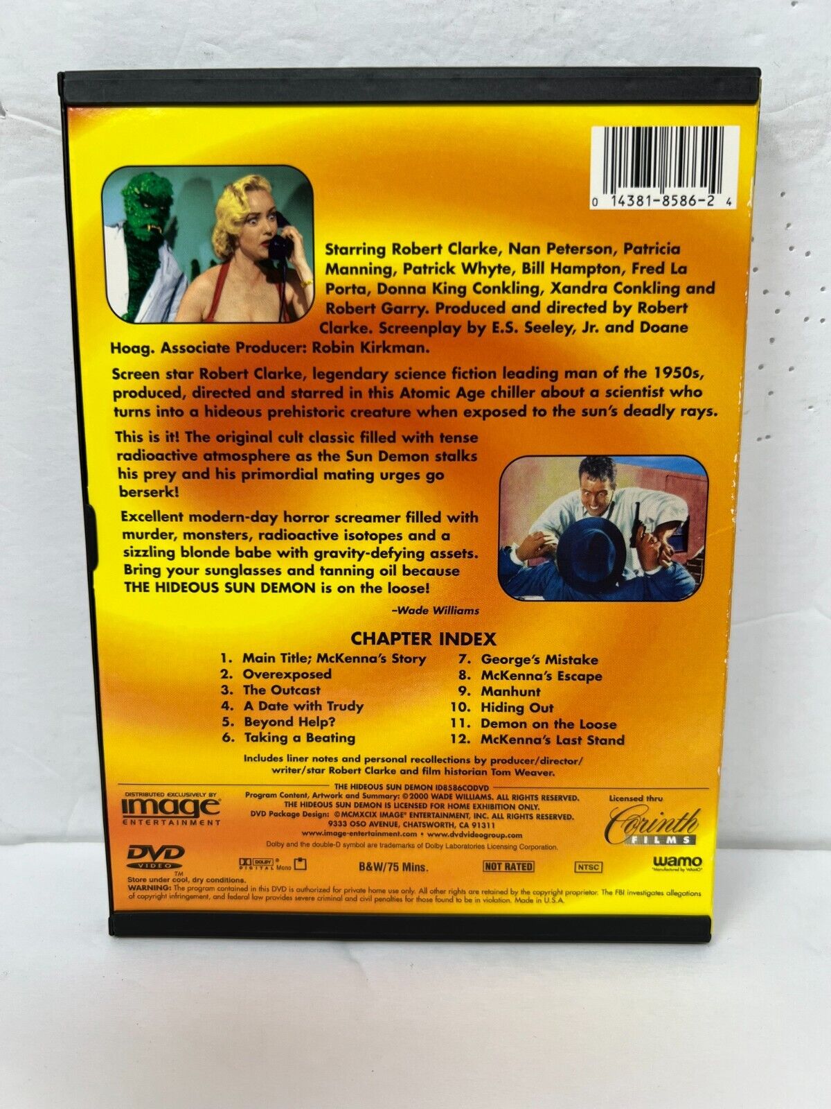 The Hideous Sun Demon (DVD) Horror Good Condition!!!