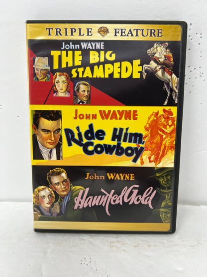 The Big Stampede / Ride Him Cowboy / Haunted Gold (DVD) Western Good Condition!!