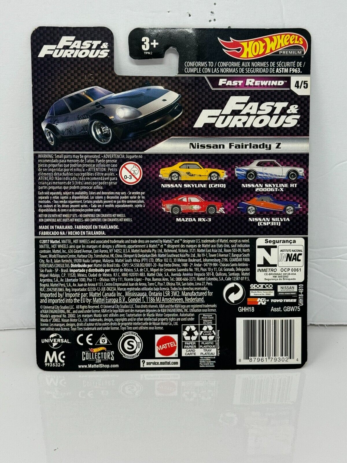 Hot Wheels Premium Fast & Furious Fast Rewind Nissan Fairlady Z 1:64 Diecast