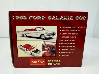 Sun Star 1963 Ford Galaxie 500 1:18 Diecast