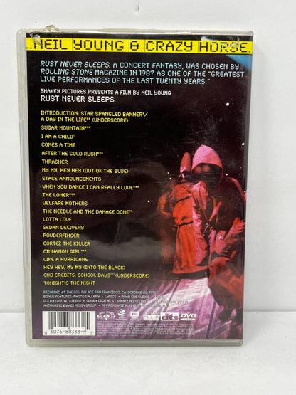 Neil Young & Crazy Horse Rust Never Sleeps (DVD) Music Concert Good Condition!!!