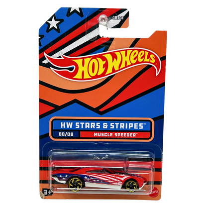 Hot Wheels HW Stars & Stripes Muscle Speeder Fantasy Cars 1:64 Diecast V4