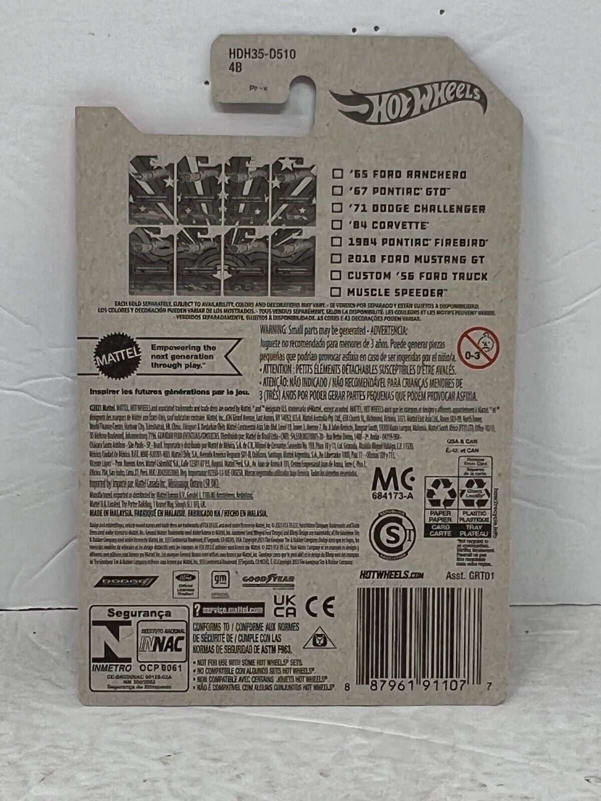 Hot Wheels HW Stars & Stripes Muscle Speeder Fantasy Cars 1:64 Diecast V3