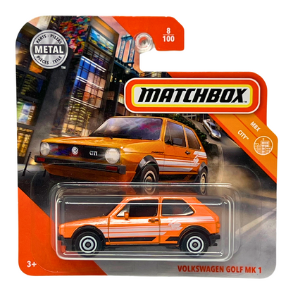 Matchbox MBX City Volkswagen Golf MK 1 1:64 Diecast Short Card