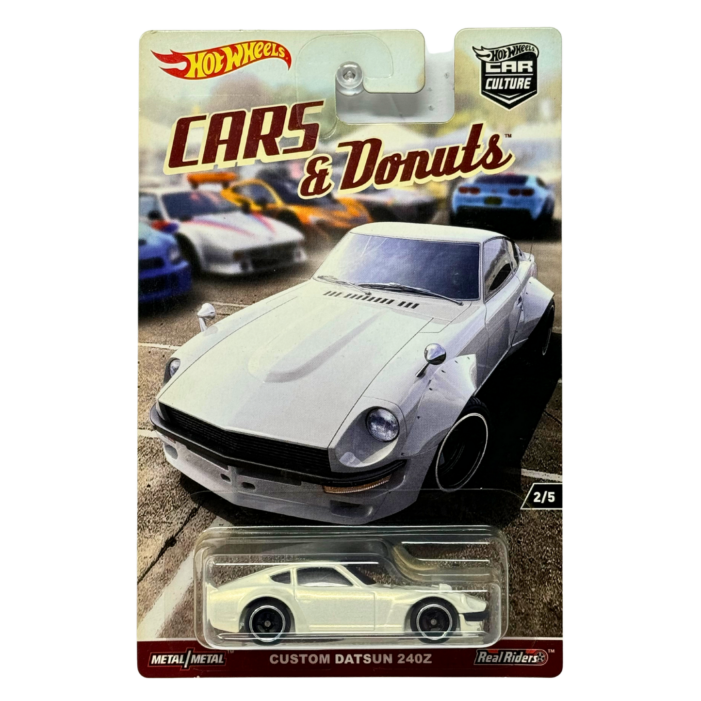 Hot Wheels Cars & Donuts Custom Datsun 240z Real Riders 1:64 Diecast