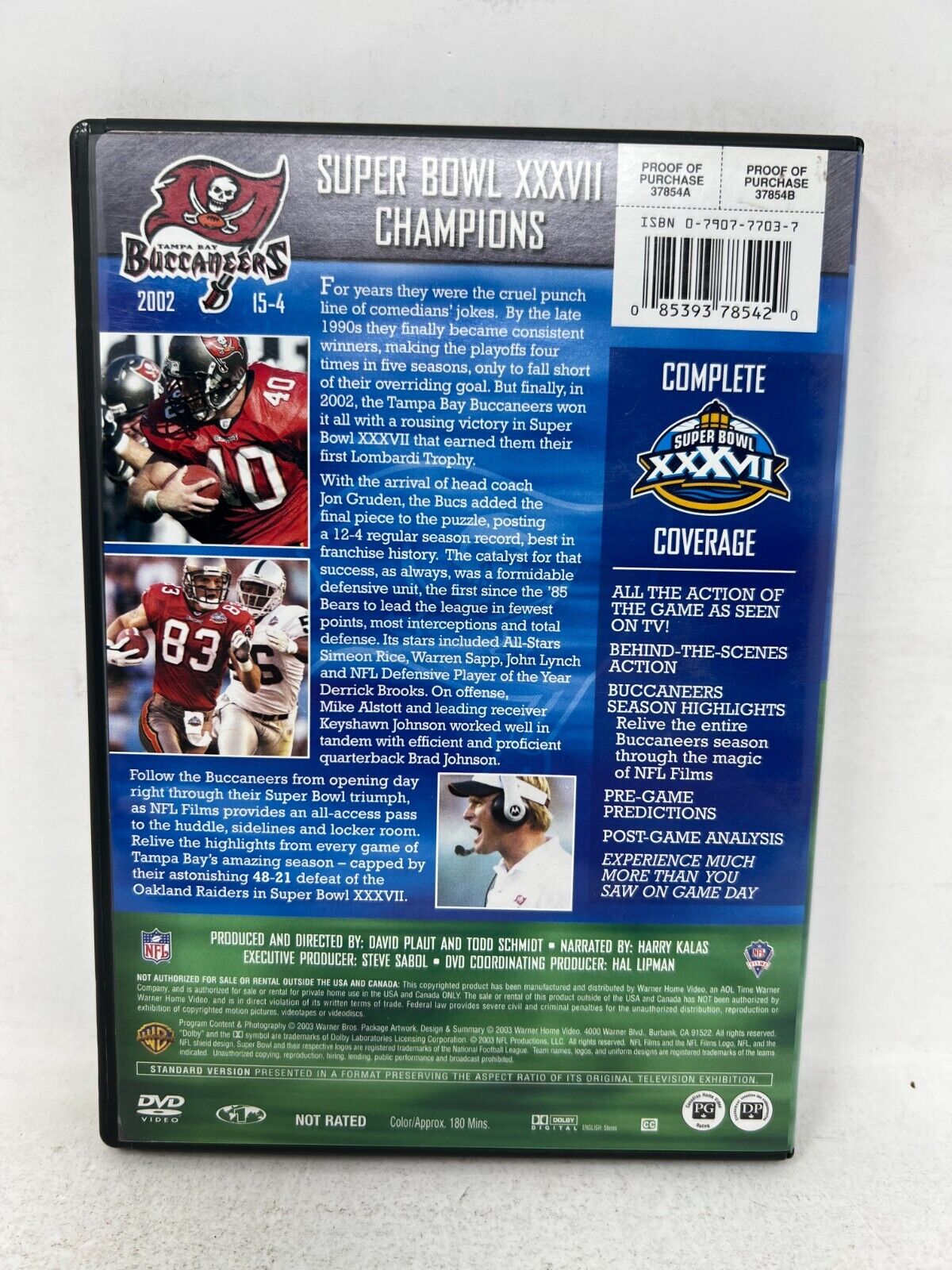 NFL Films Super Bowl XXXVII (DVD) Sports Good Condition!!!