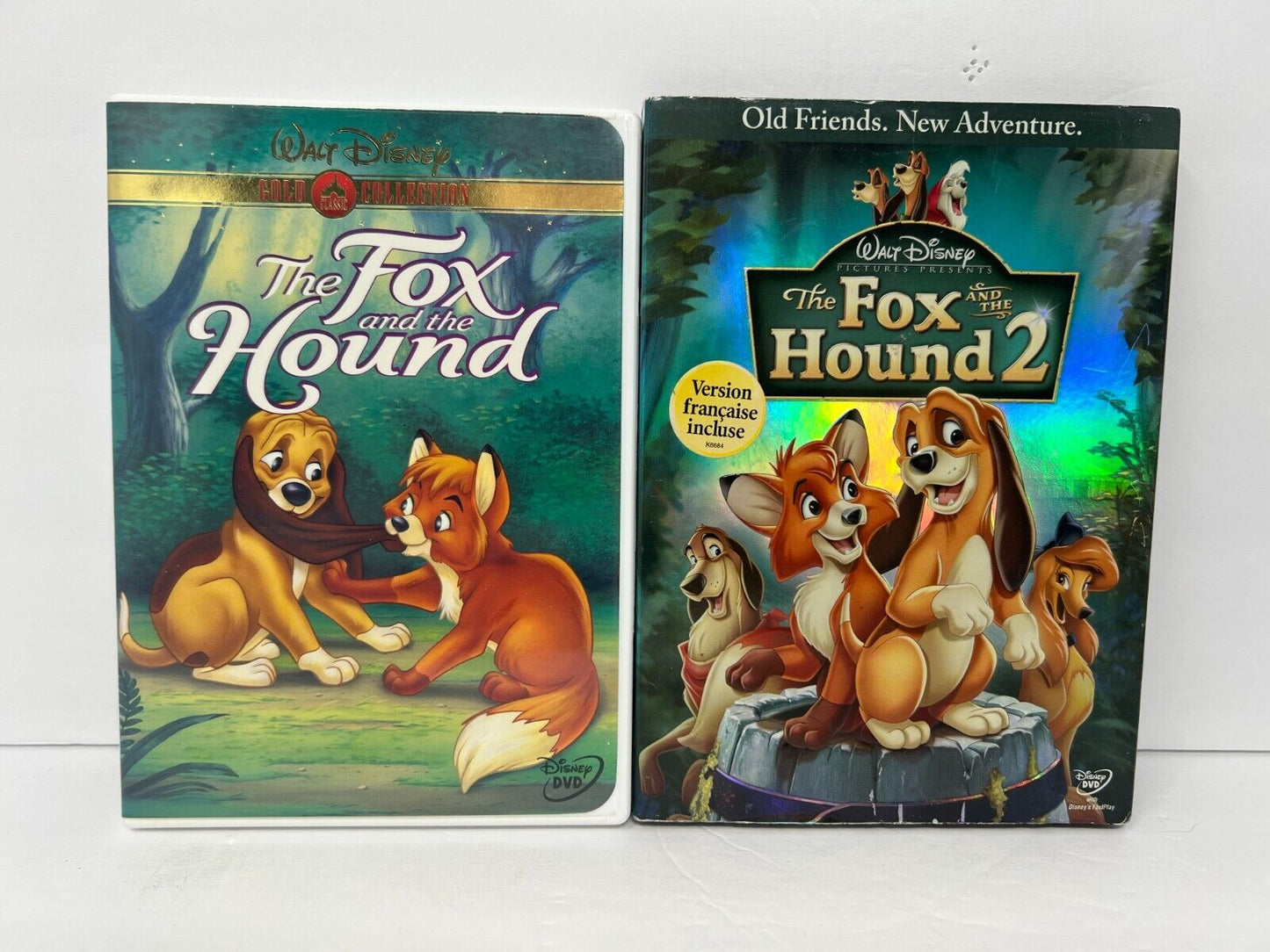 Disney The Fox and the Hound 1 & 2 (DVD) Collection Lot of 2 Good Condition!!!