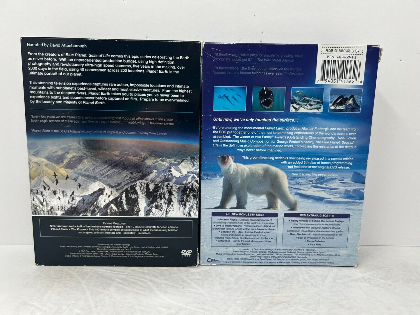 The Blue Planet Seas of Life / Planet Earth (DVD,) TV Series Boxset BBC