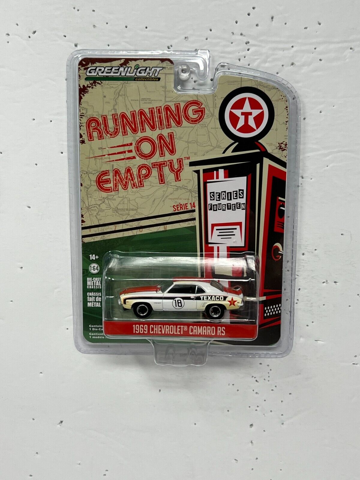 Greenlight Running on Empty 1969 Chevrolet Camaro RS 1:64 Diecast