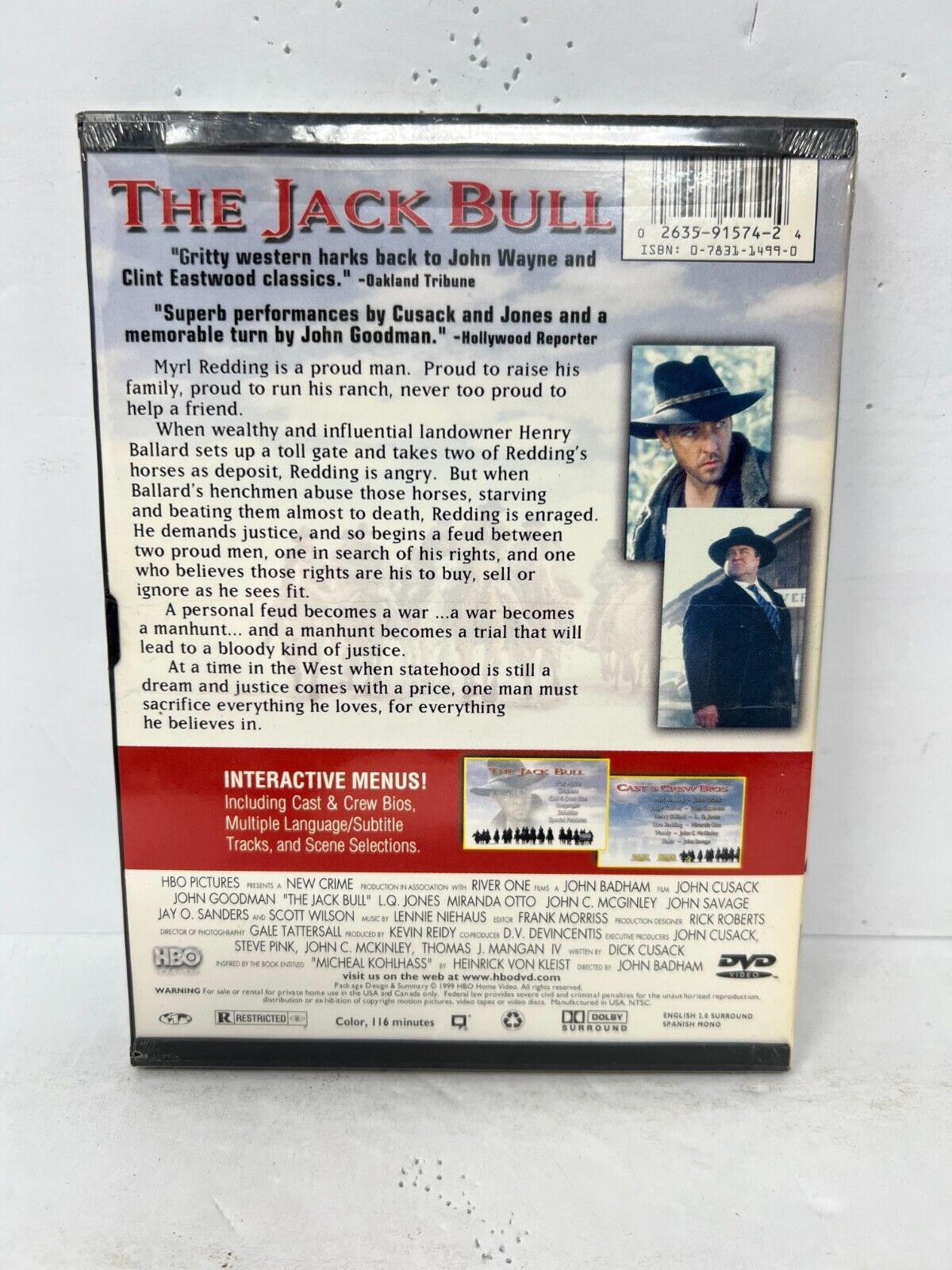 The Jack Bull (DVD) Western Brand New and Sealed!!!