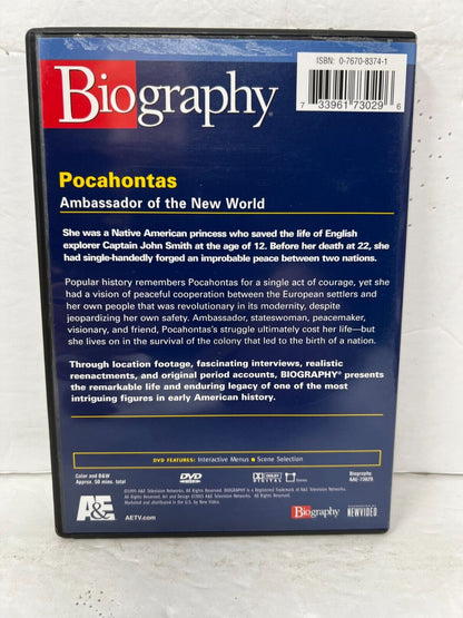 Pocahontas A&E Biography (DVD) Documentary Good Condition!!!