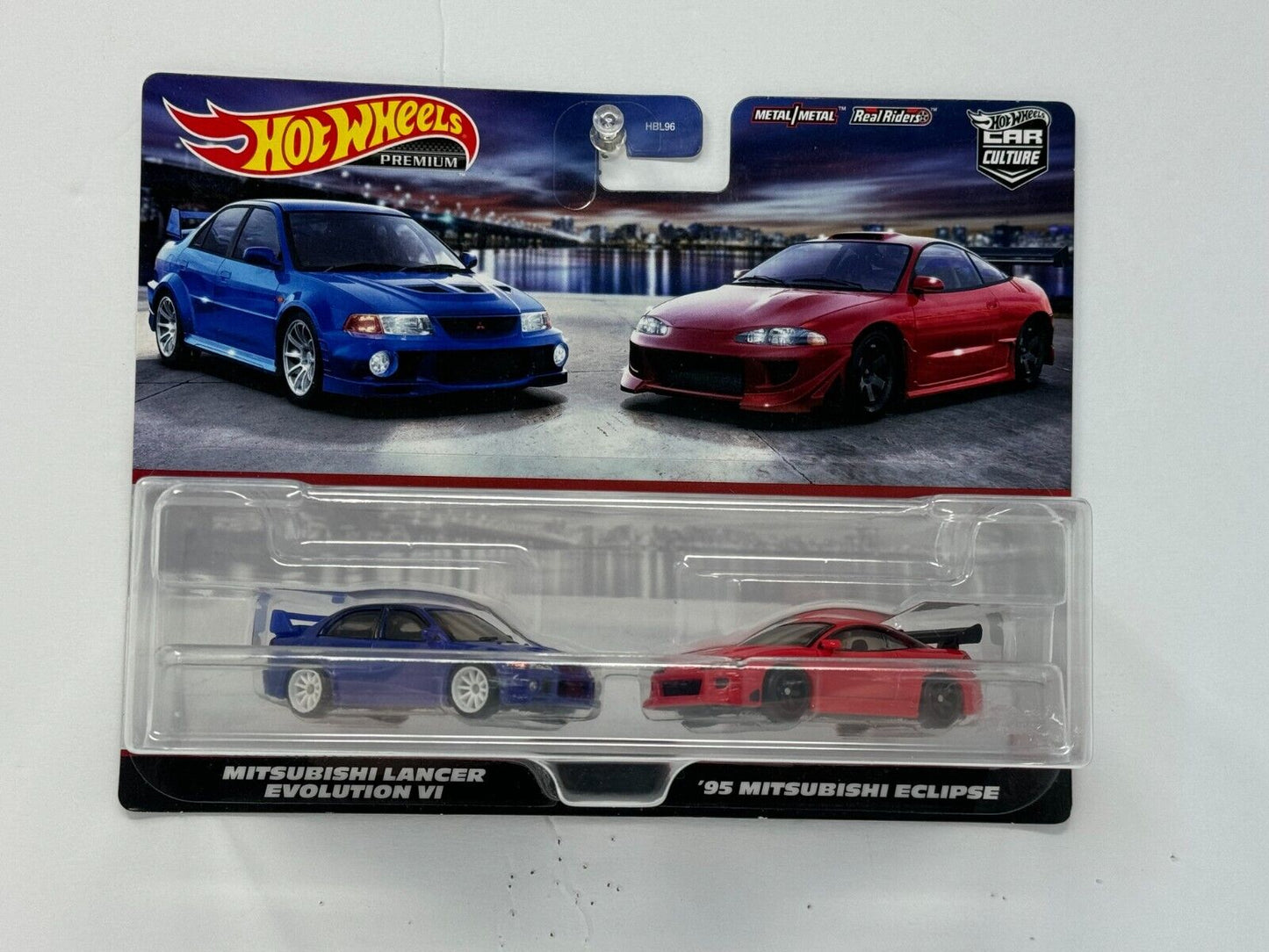 Hot Wheels Premium Mitsubishi Lancer Evolution VI & 1995 Eclipse 1:64 Diecast