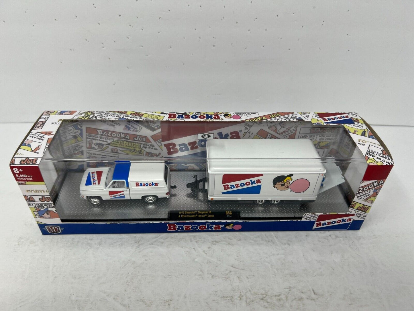 M2 Machines 1973 Chevy Cheyenne & 1955 Bel Air Gasser Auto-Haulers 1:64 Diecast