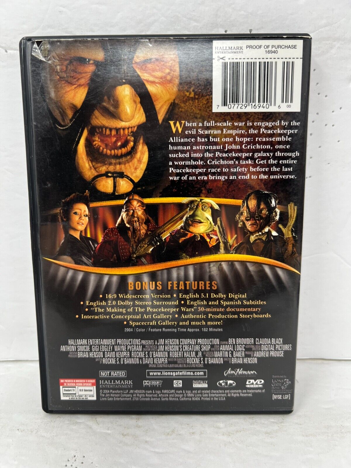 Farscape: The Peacekeeper Wars (DVD) Sci-Fi 2-Disc Set Farscape Finale