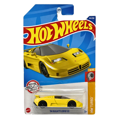Hot Wheels HW Turbo '94 Bugatti EB110 SS Yellow 1:64 Diecast Version 4