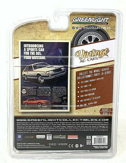 Greenlight 1980 Ford Mustang Vintage Ad Cars (Series 4) 1:64 Diecast