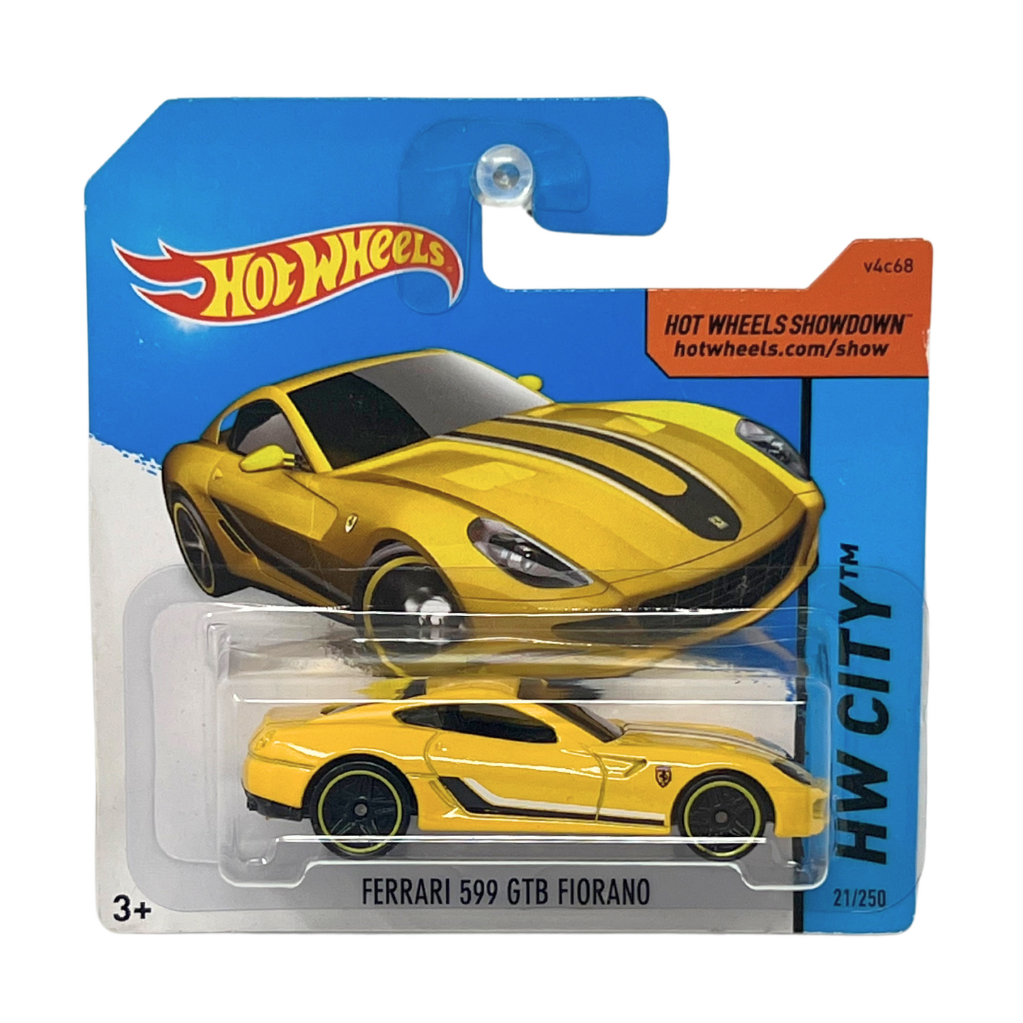 Hot Wheels HW City Ferrari 599 GTB Fiorano Yellow 1:64 Diecast Version 2