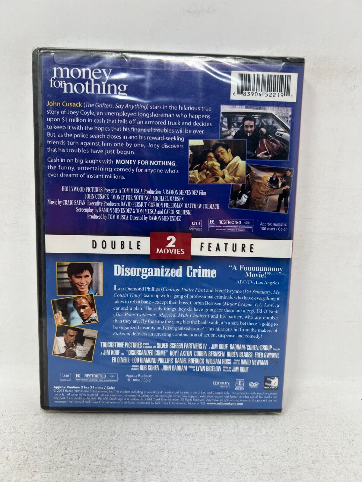 Money For Nothing / Disorganized Crime (DVD) Crime Movie New and Sealed!!!