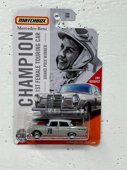 Matchbox Ewy Rosqvist Grand Prix 1962 Mercedes-Benz 220 SE Sedan 1:64 Diecast