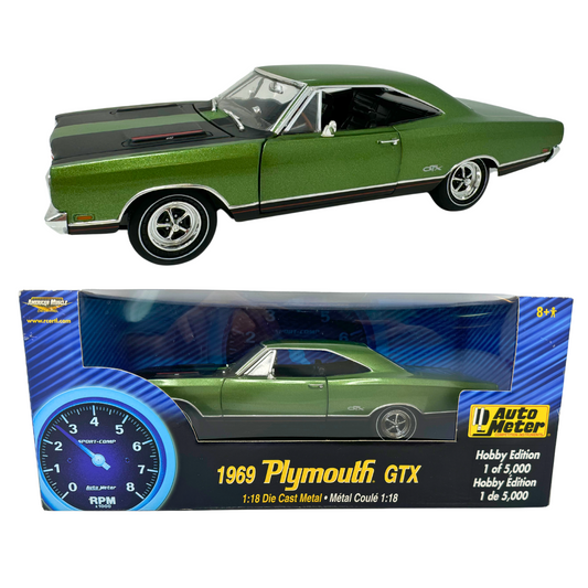 Ertl American Muscle Auto Meter 1969 Plymouth GTX Hobby Edition 1:18 Diecast