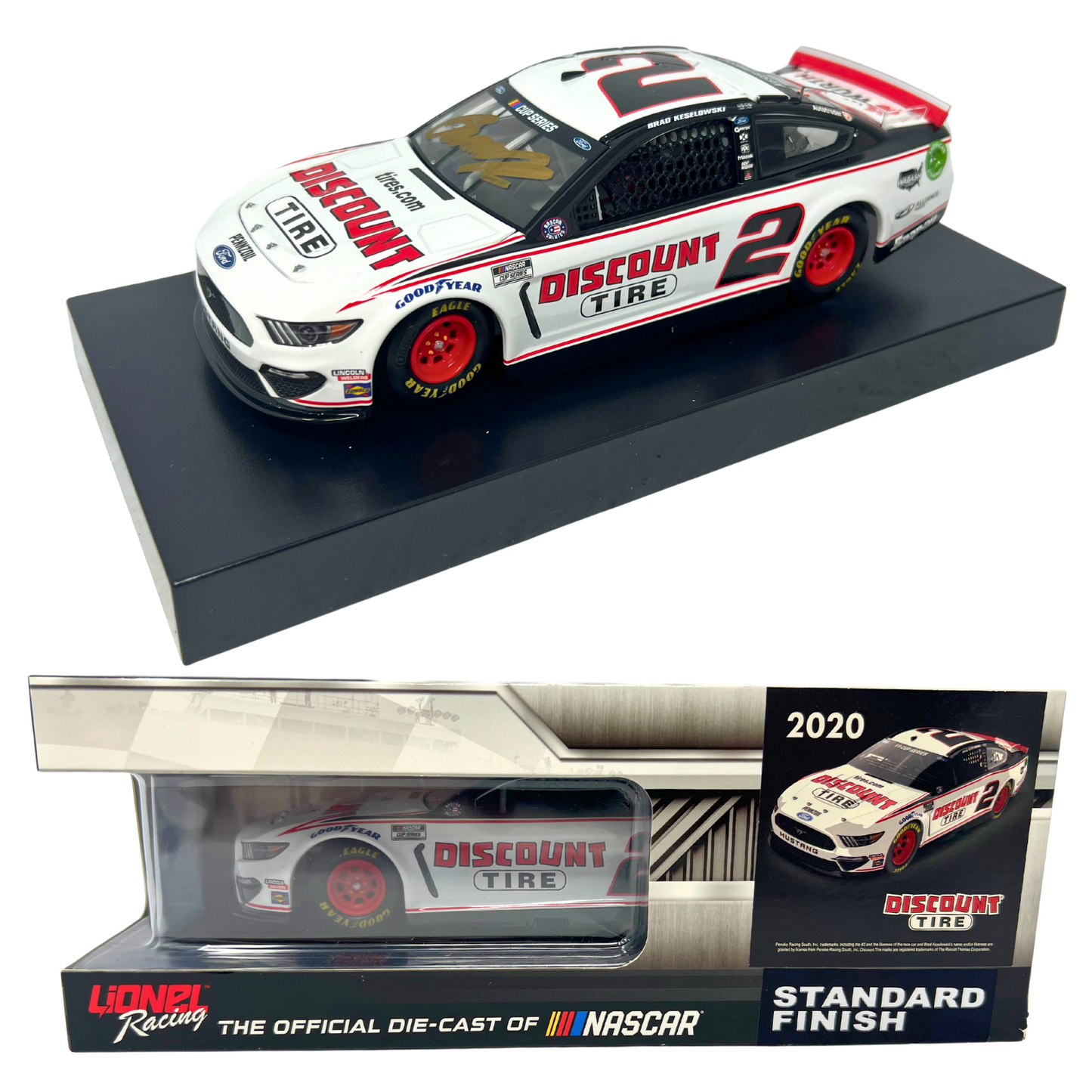 Lionel Racing #2 Brad Keselowski Mustang 1:24 Diecast Autographed (1 of 96#)