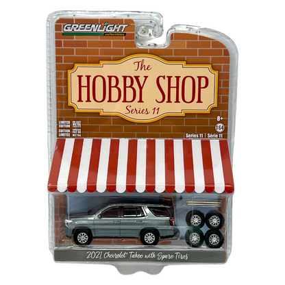 Greenlight The Hobby Shop 2021 Chevrolet Tahoe with Spare Tires 1:64 Diecast