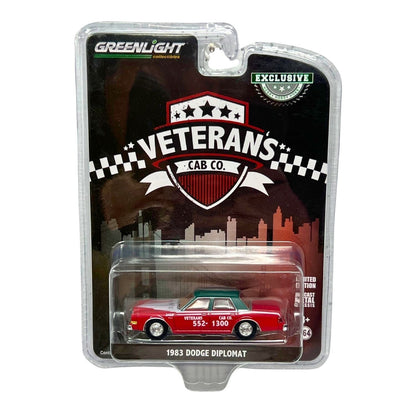 Greenlight Hobby Exclusive Veteran's Cab Co. 1983 Dodge Diplomat 1:64 Diecast