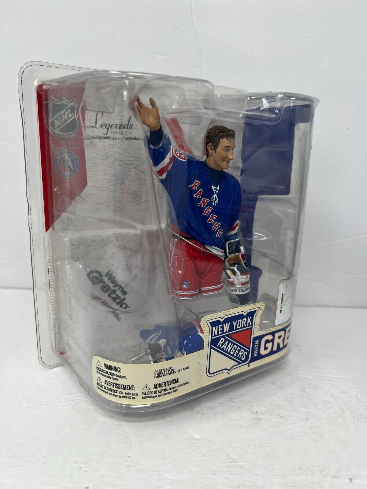 Mcfarlane NHL Legends Series 6 Wayne Gretzky New York Rangers Blue Jersey Figure