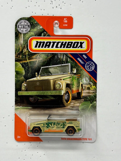 Matchbox MBX Jungle 1974 Volkswagen Type 181 1:64 Diecast