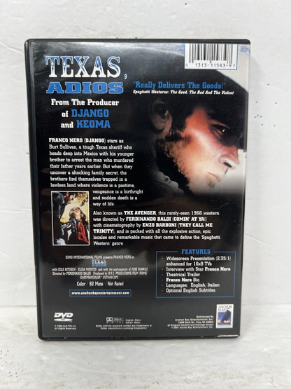 Texas Adios (DVD) Western Good Condition!!!