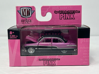 M2 Machines Pink 1951 Ford Crestliner 1:64 Diecast