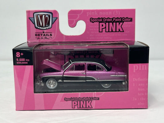 M2 Machines Pink 1951 Ford Crestliner 1:64 Diecast