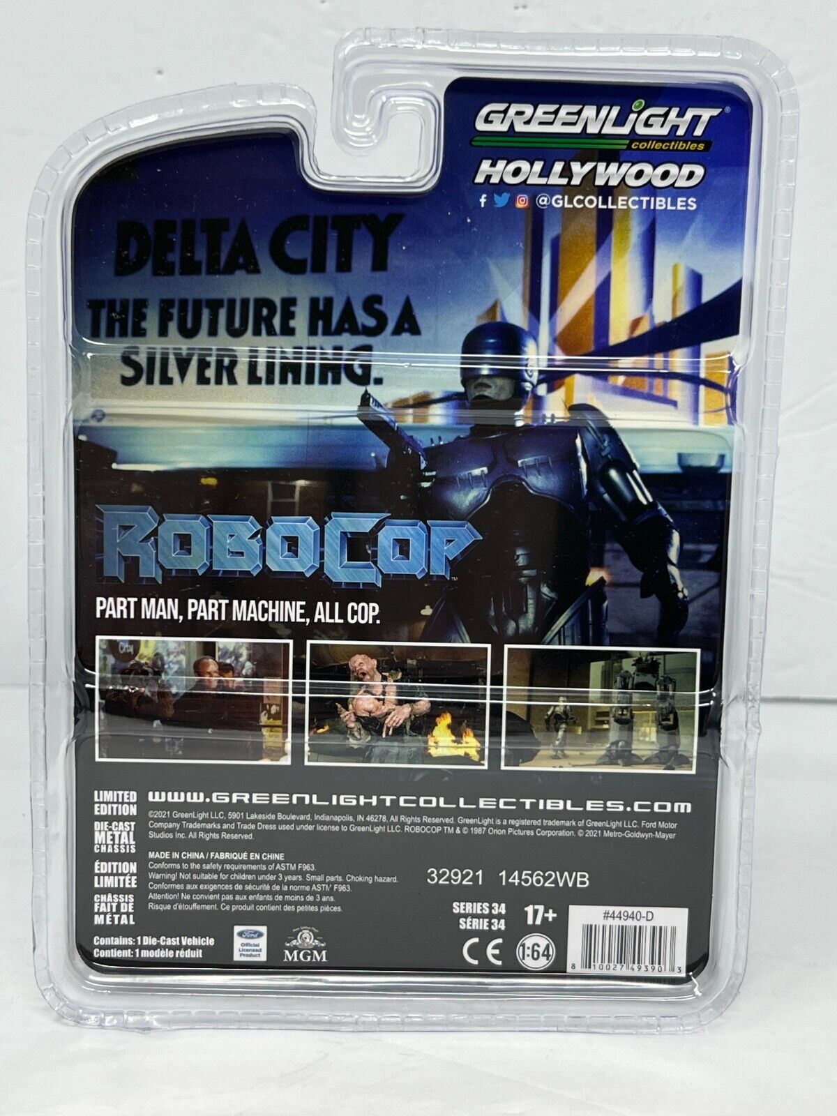 Greenlight Hollywood Robocop 1986 Ford Taurus LX 1:64 Diecast