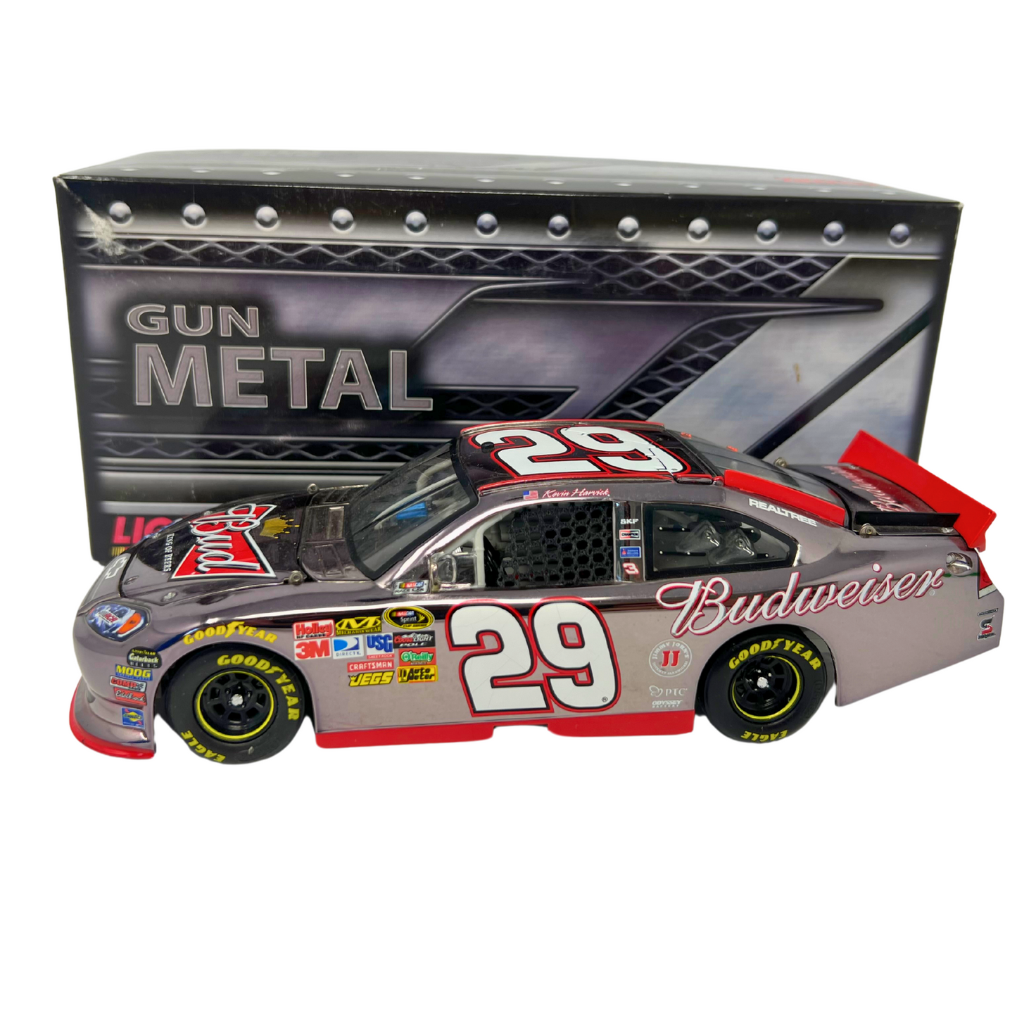 Lionel Nascar #29 Kevin Harvick Budweiser '11 Chevy Impala Gunmetal 1:24 Diecast