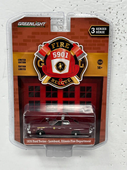 Greenlight Fire & Rescue 1976 Ford Torino 1:64 Diecast
