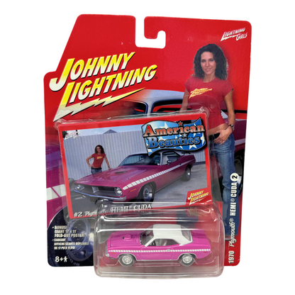 Johnny Lightning 1970 Plymouth HEMI Cuda American Beauties 1:64 Diecast