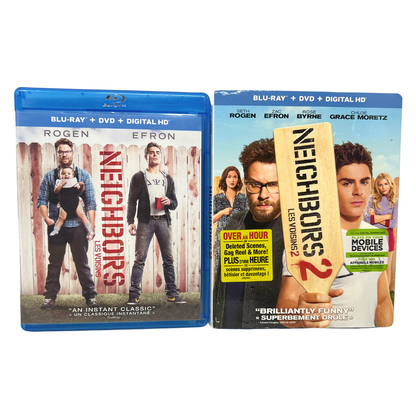 Neighbors 1 & 2 Collection (Blu-ray) Comedy Good Condition!!!