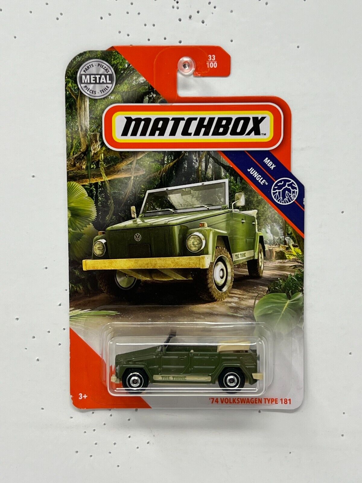 Matchbox MBX Jungle 1974 Volkswagen Type 181 1:64 Diecast