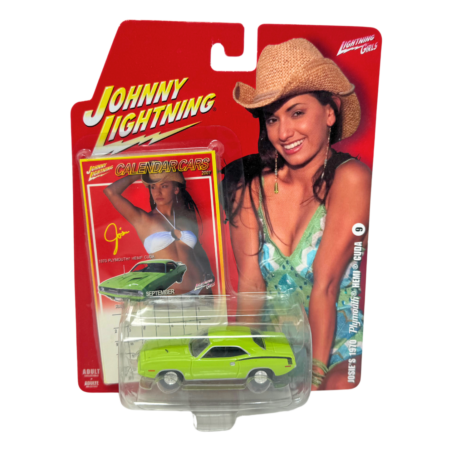 Johnny Lightning 1970 Plymouth HEMI Cuda Calendar Cars Josie's  1:64 Diecast