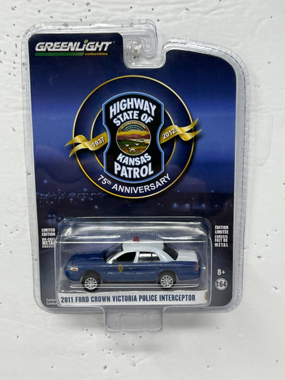 Greenlight Kansas Police 2011 Ford Crown Victoria Interceptor 1:64 Diecast