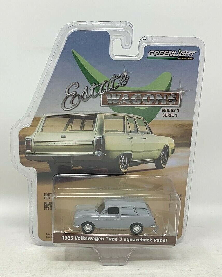 Greenlight 1965 Volkswagen Type 3 Squareback Panel Estate Wagons 1:64 Diecast