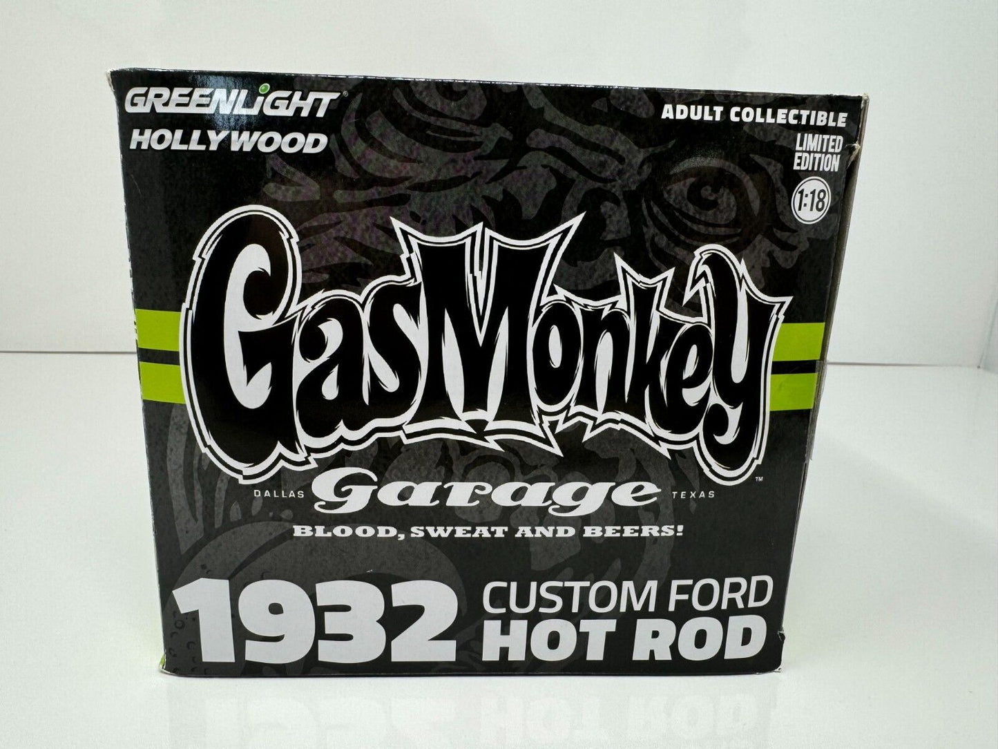 Greenlight Hollywood Gas Monkey Garage 1932 Custom Ford Hot Rod 1:18 Diecast